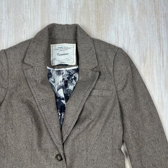 Anthropologie Cartonnier Wool Blend Equestrian Business Casual Blazer Jacket 2 - Picture 2 of 14